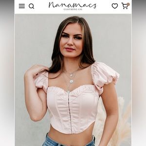 I don’t need luck puff cap sleeve satin - Medium by Nanamacs